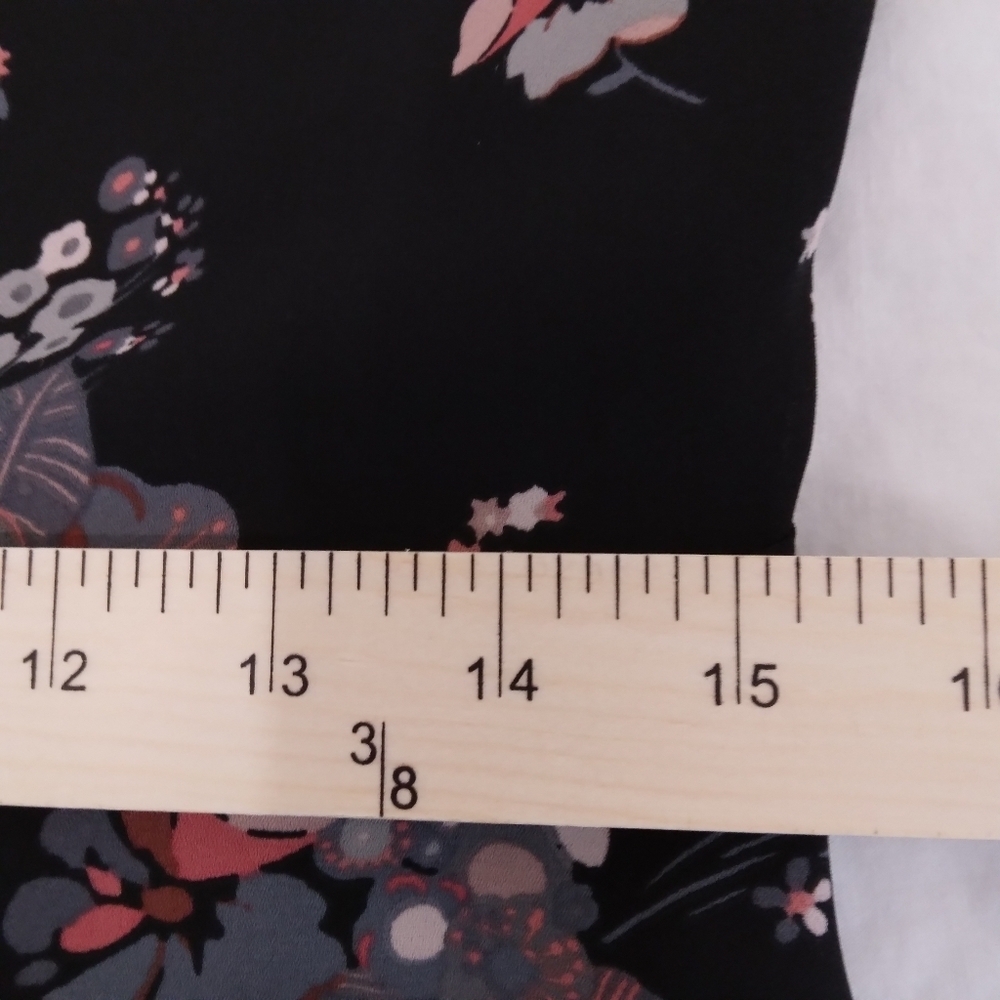Size 6 Loft Wildflower Flounce Dress Dark Blue - Picture 11 of 13